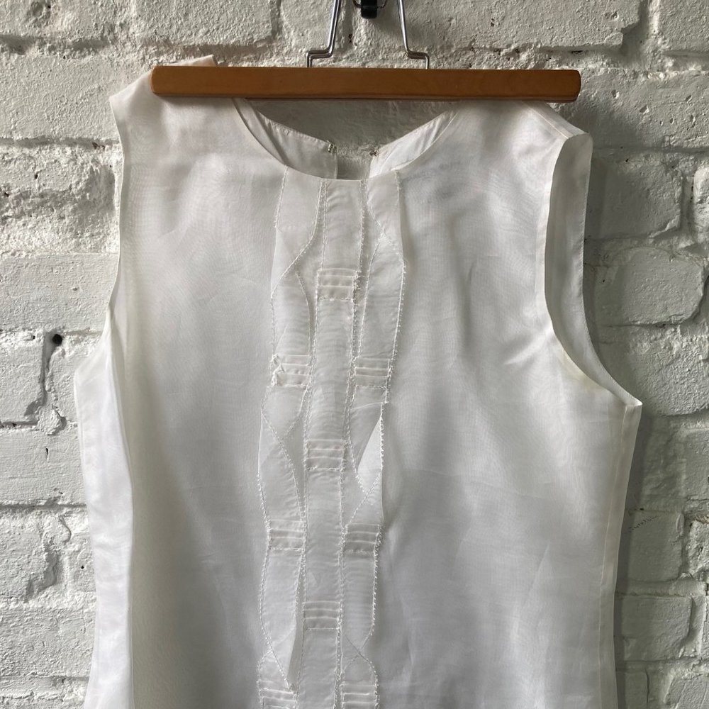 Charlotte Brody sleeveless Silk top with Ruffles. Size 2